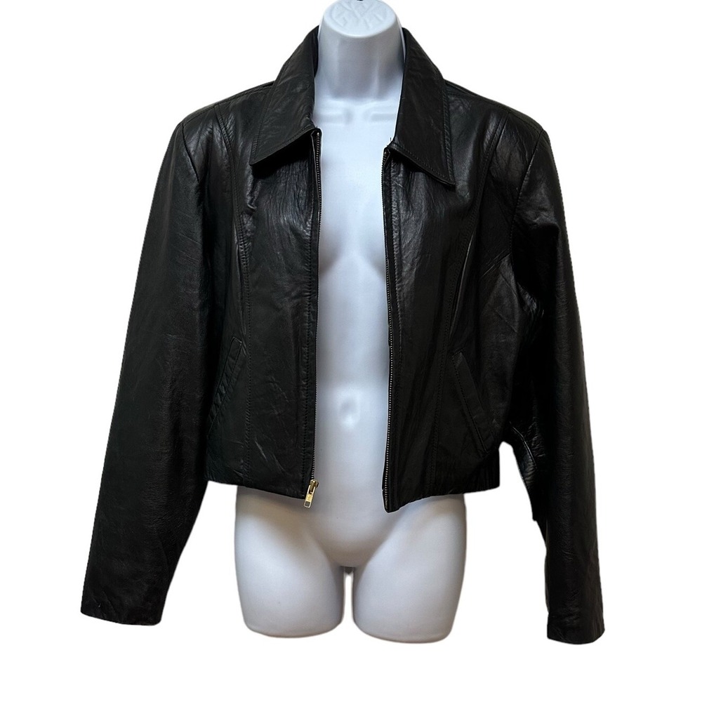 Vintage Women's San Diego Factory Butter Soft Leather Motorcycle‎ Biker Jacket L